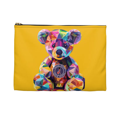 Diva Bear Yellow Accessory Pouch
