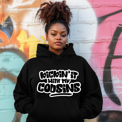 Kickin’ It With My Cousins Hoodie (Black Print Edition)