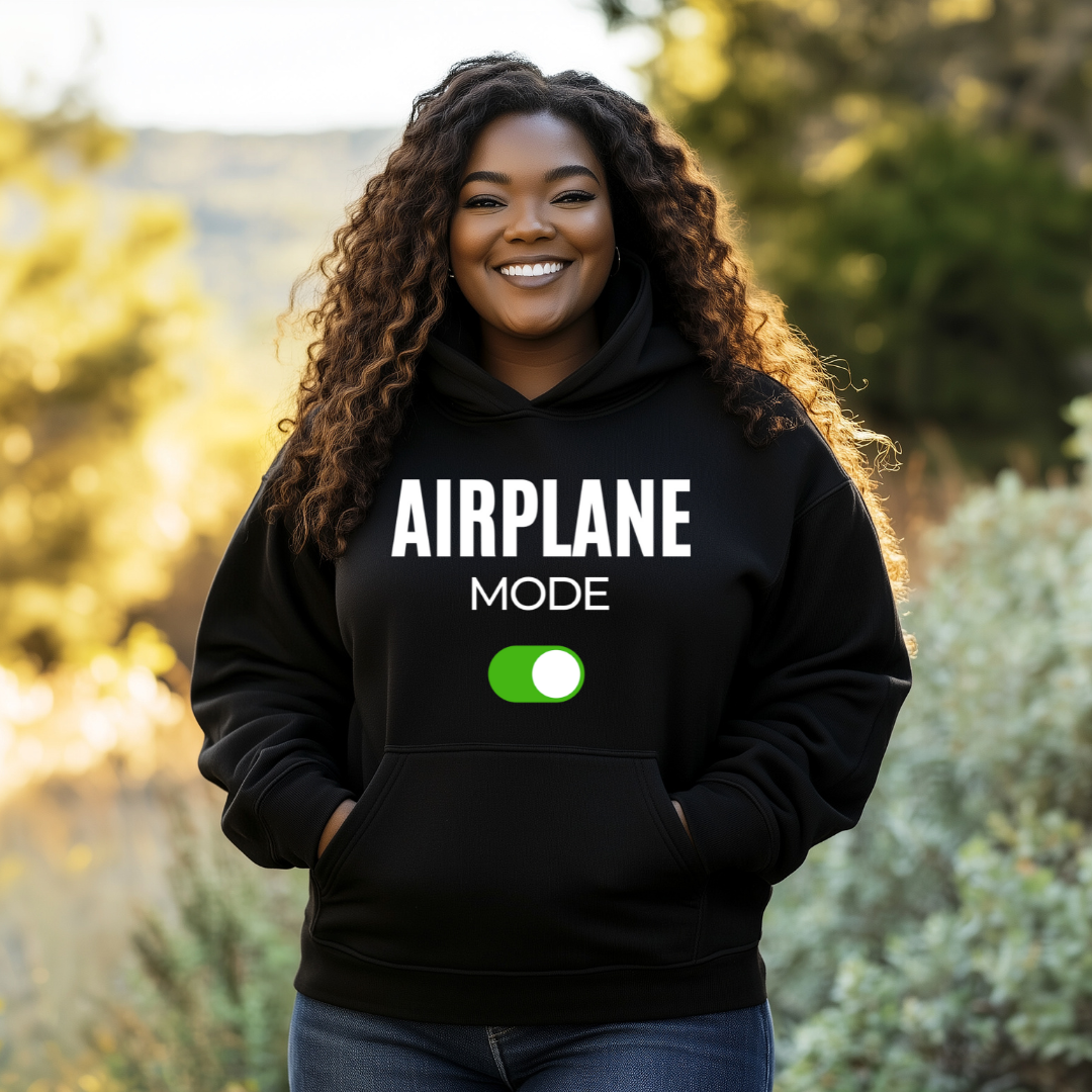 Airplane Mode Unisex Black Hoodie
