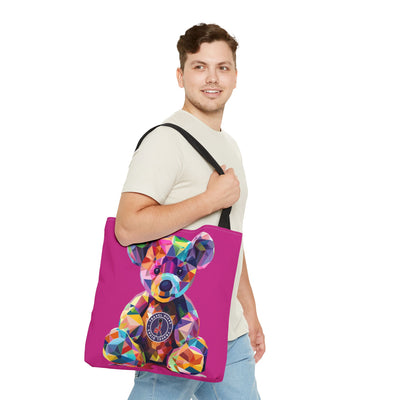 Diva Bear Pink Tote Bag (AOP)