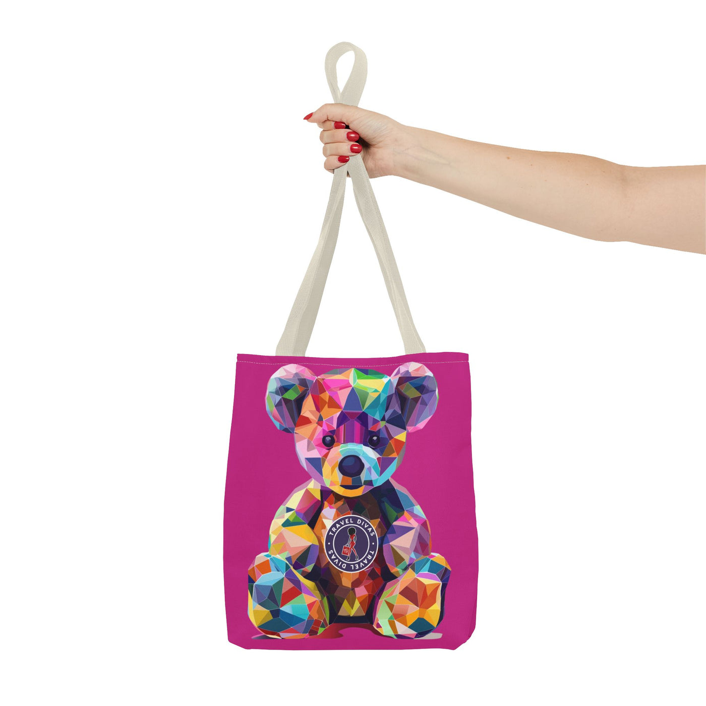 Diva Bear Pink Tote Bag (AOP)