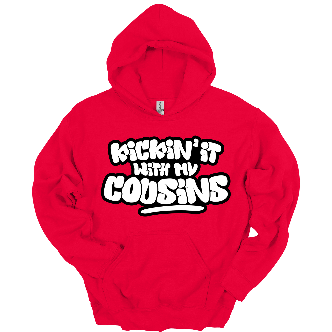 Kickin’ It With My Cousins Hoodie (White Print Edition)