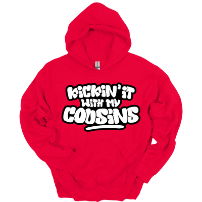 Kickin’ It With My Cousins Hoodie (White Print Edition)