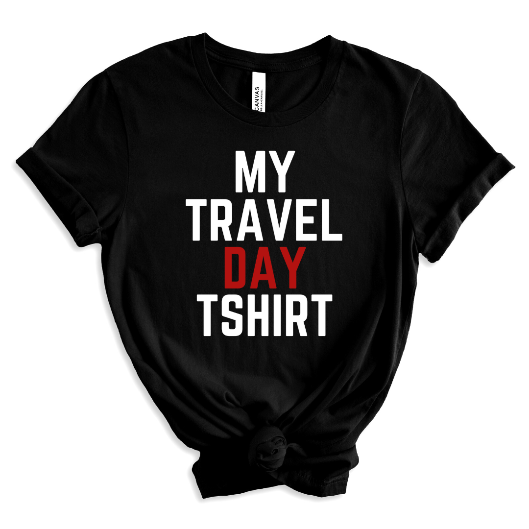 my travel day black shirt