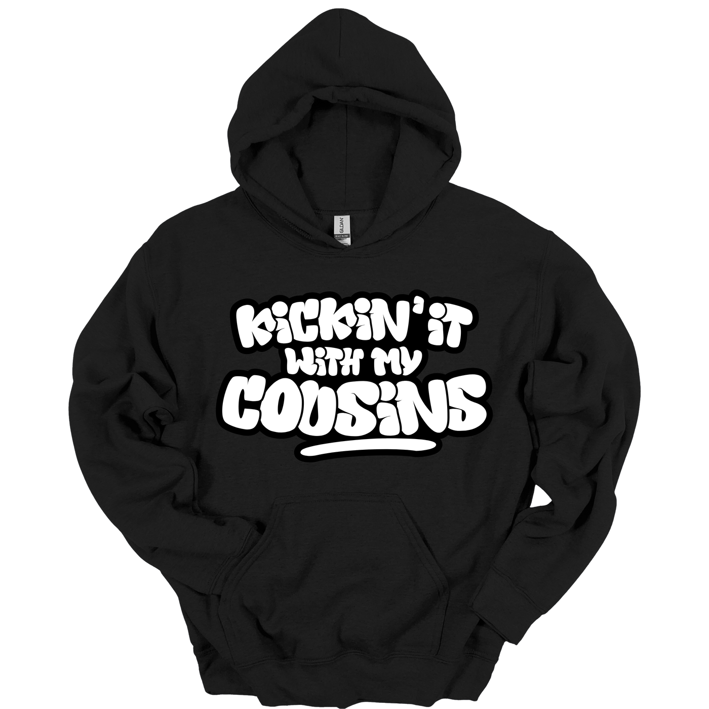 Kickin’ It With My Cousins Hoodie (White Print Edition)