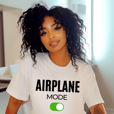 Airplane Mode On Unisex T-Shirt White Edition