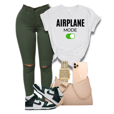 Airplane Mode On Unisex Shirt White Edition