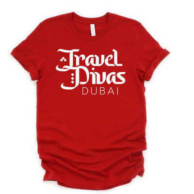 Travel Divas Dubai Logo T-Shirt Red