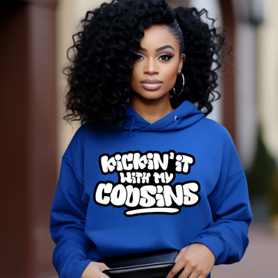 Kickin’ It With My Cousins Hoodie (White Print Edition)