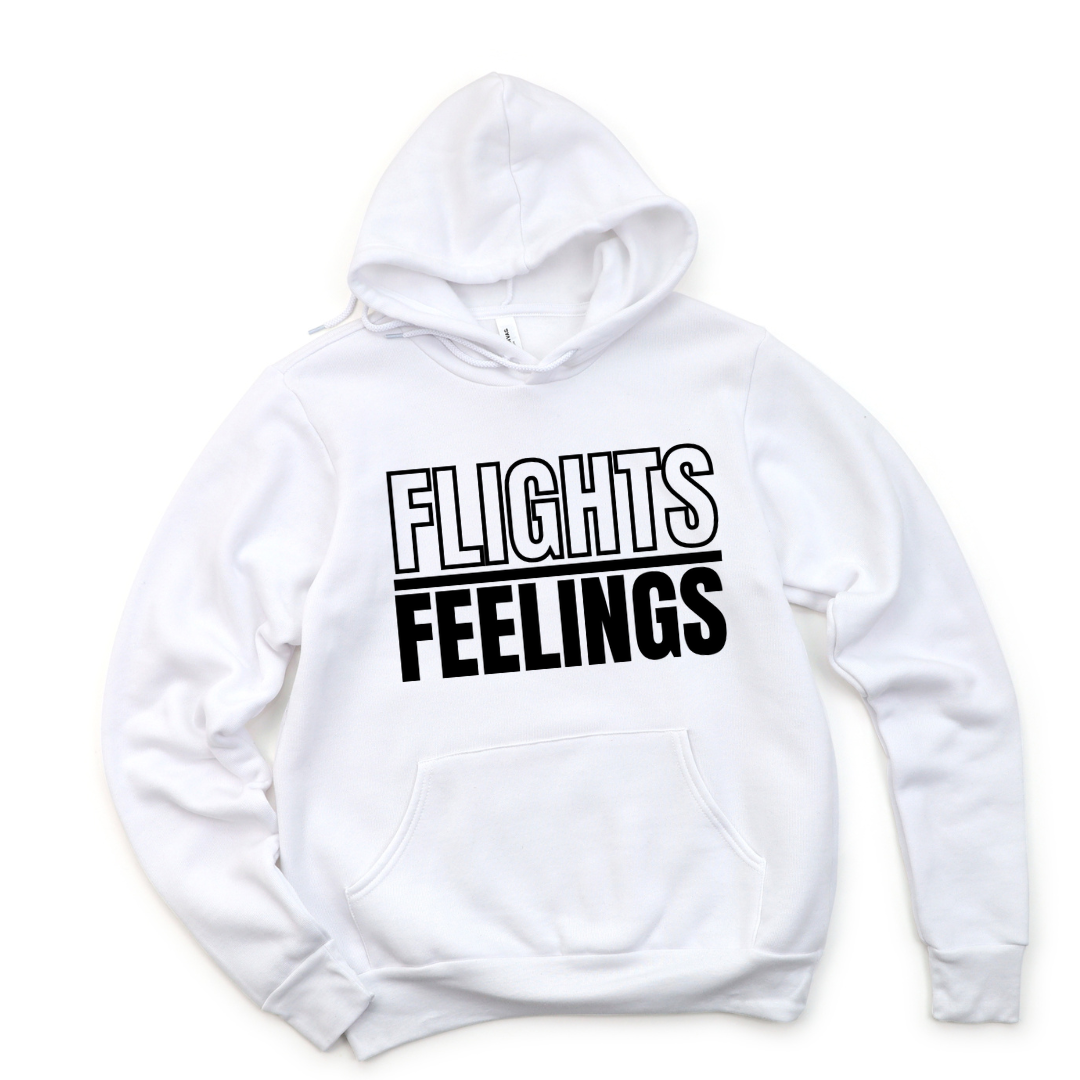 Flight Over Feelings Unisex Hoodie - WHITE