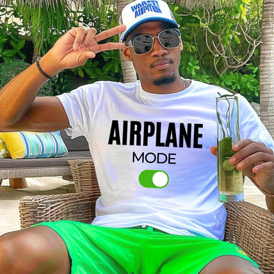 Airplane Mode On Unisex T-Shirt White Edition