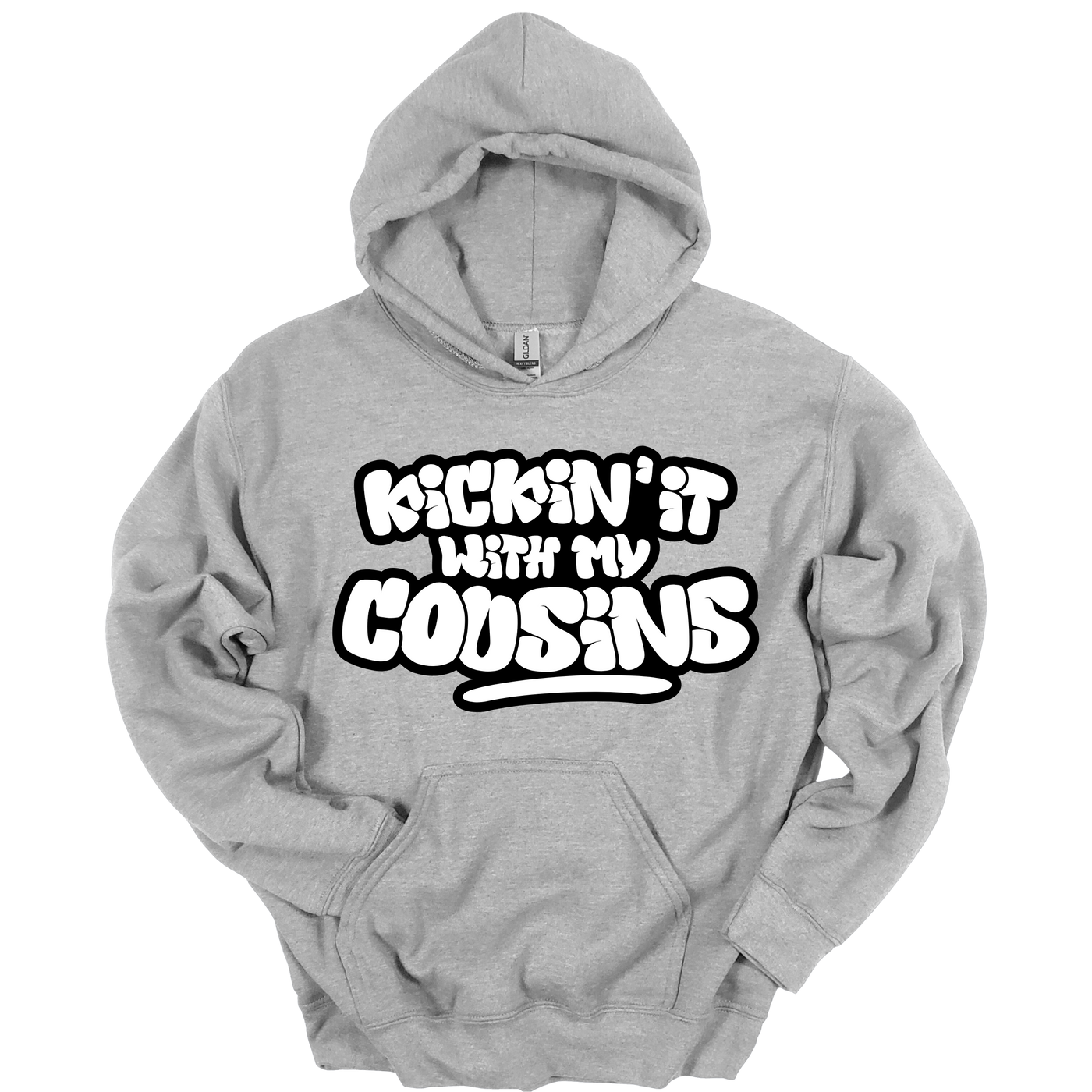 Kickin’ It With My Cousins Hoodie (White Print Edition)