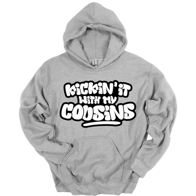 Kickin’ It With My Cousins Hoodie (White Print Edition)