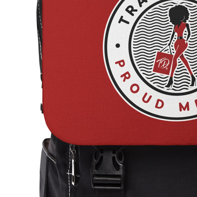 Proud Member Casual Shoulder Backpack - Red