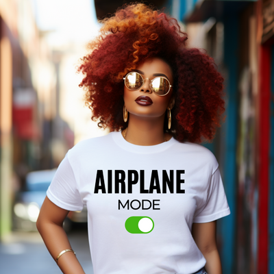 Airplane Mode On Unisex T-Shirt White Edition