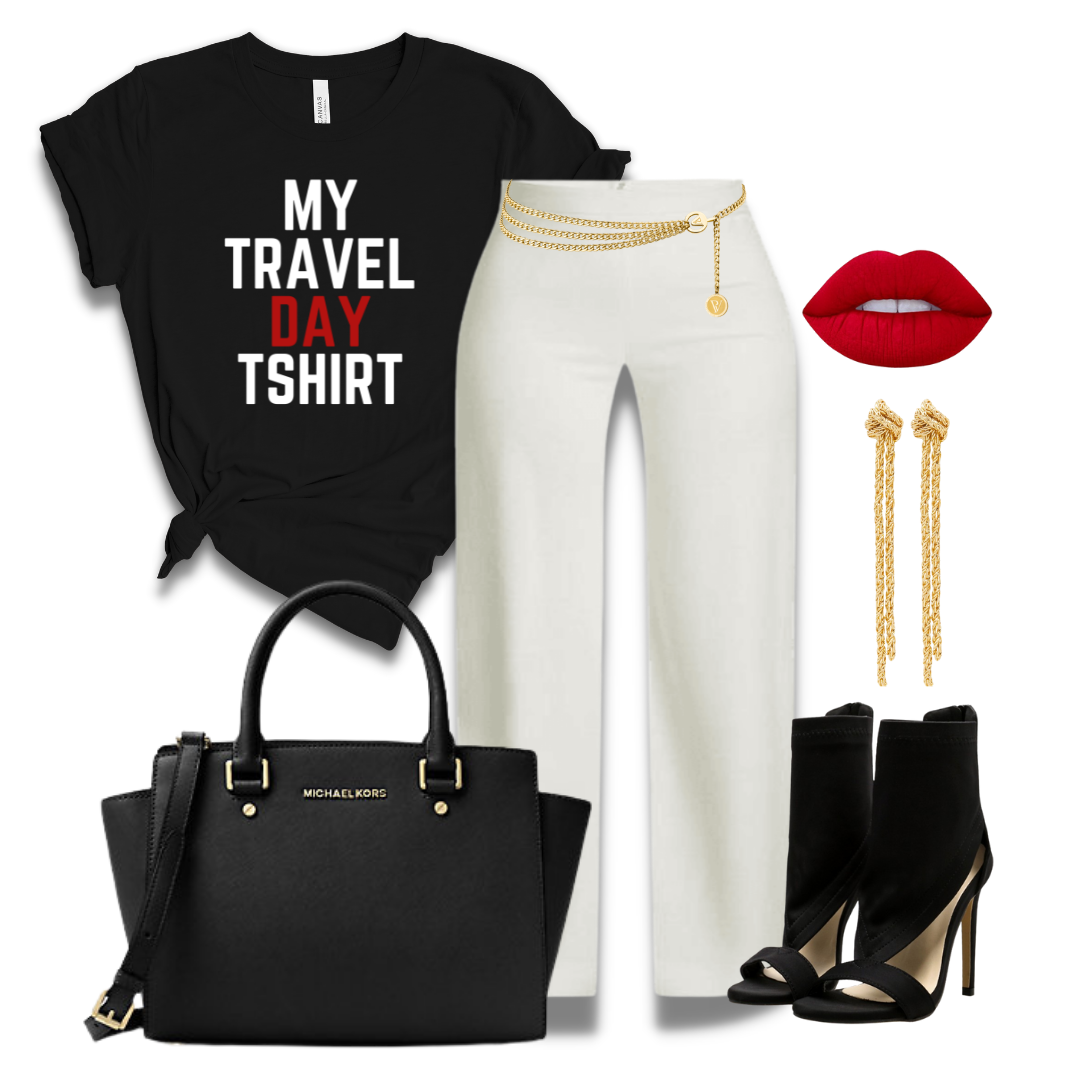 My Travel Day Black Unisex T-Shirt