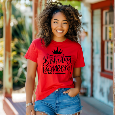 Birthday Queen Script T-Shirt