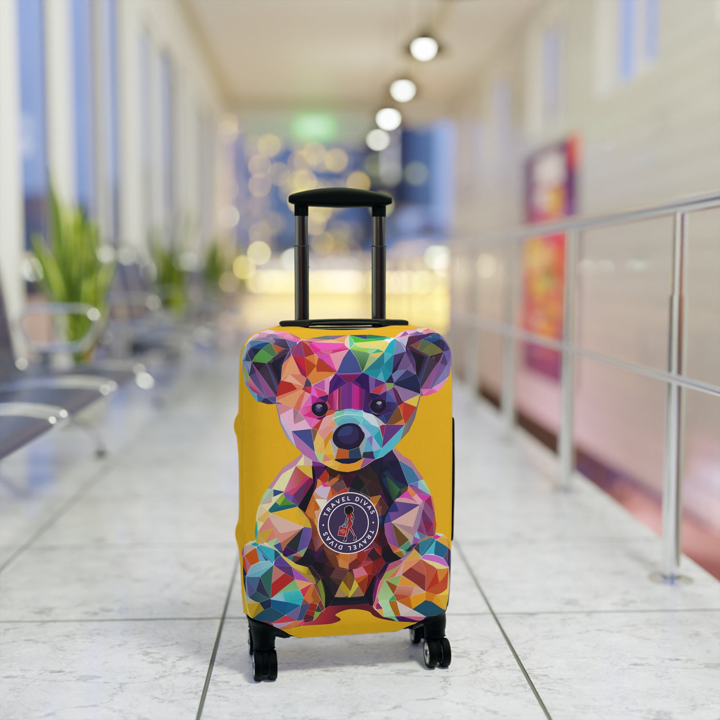 Diva Bear Yellow Luggage Cover