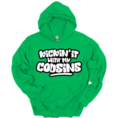 Kickin’ It With My Cousins Hoodie (White Print Edition)
