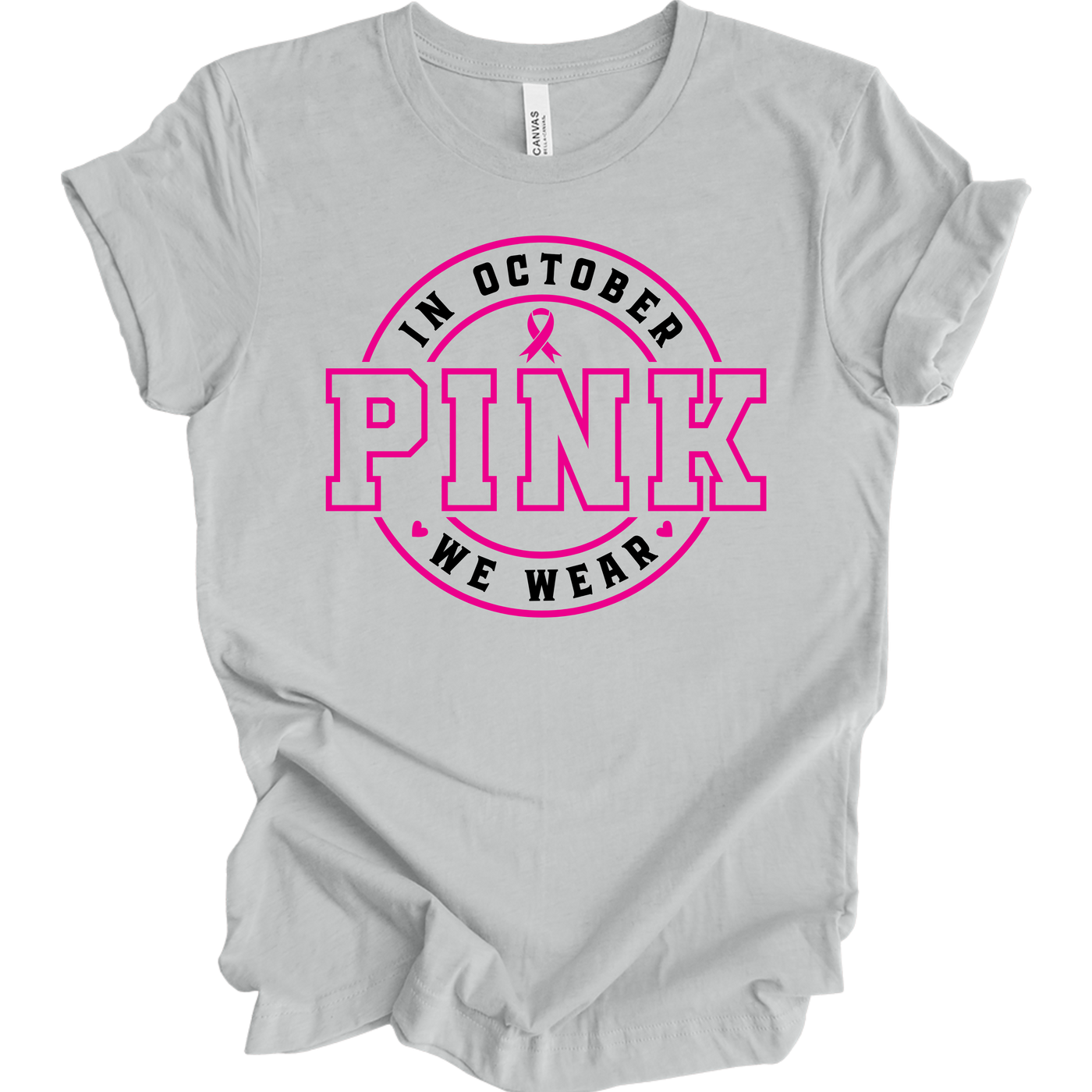 In October We Wear Pink - Ash Gray T-Shirt