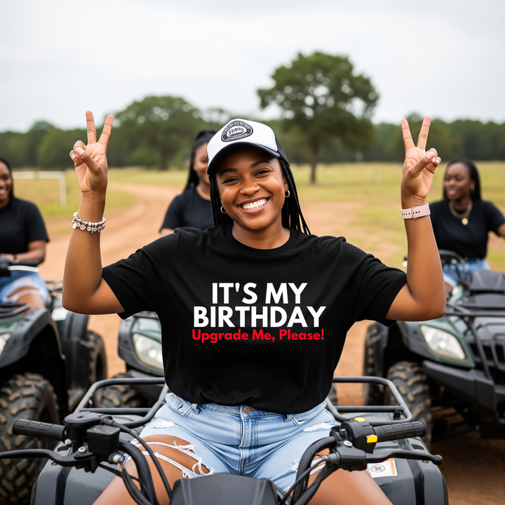 Upgrade Me, Please! Black Unisex T-Shirt – Travel Divas Online Store