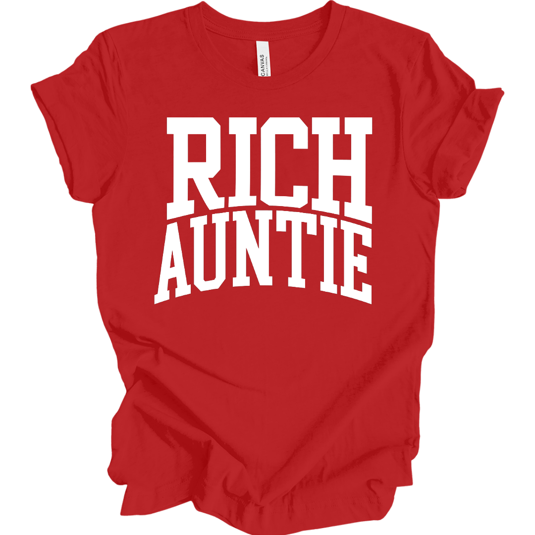 Rich Auntie Energy T-Shirt (White Print Edition)