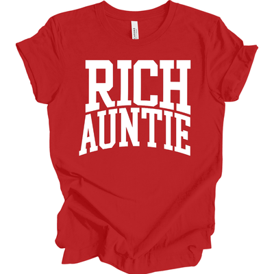 Rich Auntie Energy T-Shirt (White Print Edition)