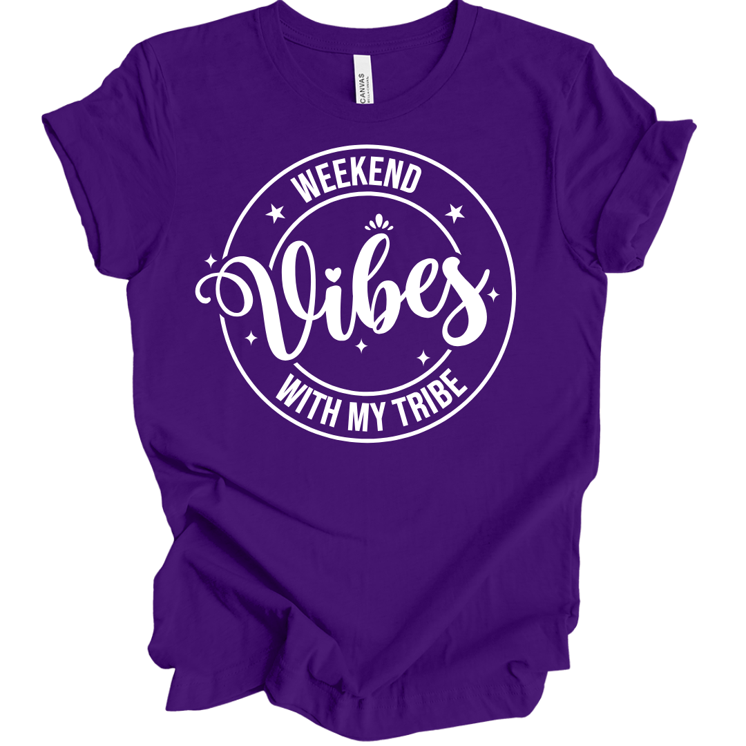 Weekend Vibes With My Tribe Purple T-Shirt
