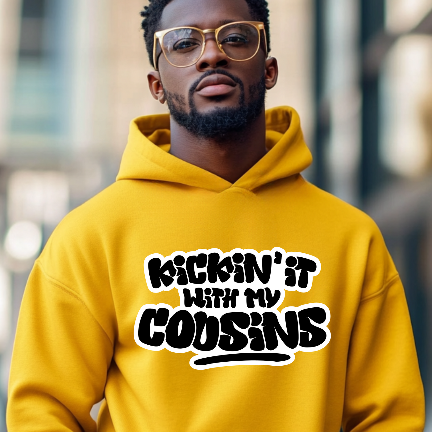 Kickin’ It With My Cousins Hoodie (Black Print Edition)