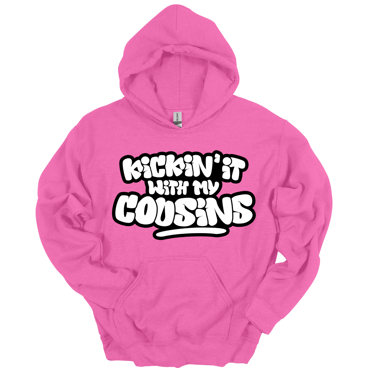 Kickin’ It With My Cousins Hoodie (White Print Edition)