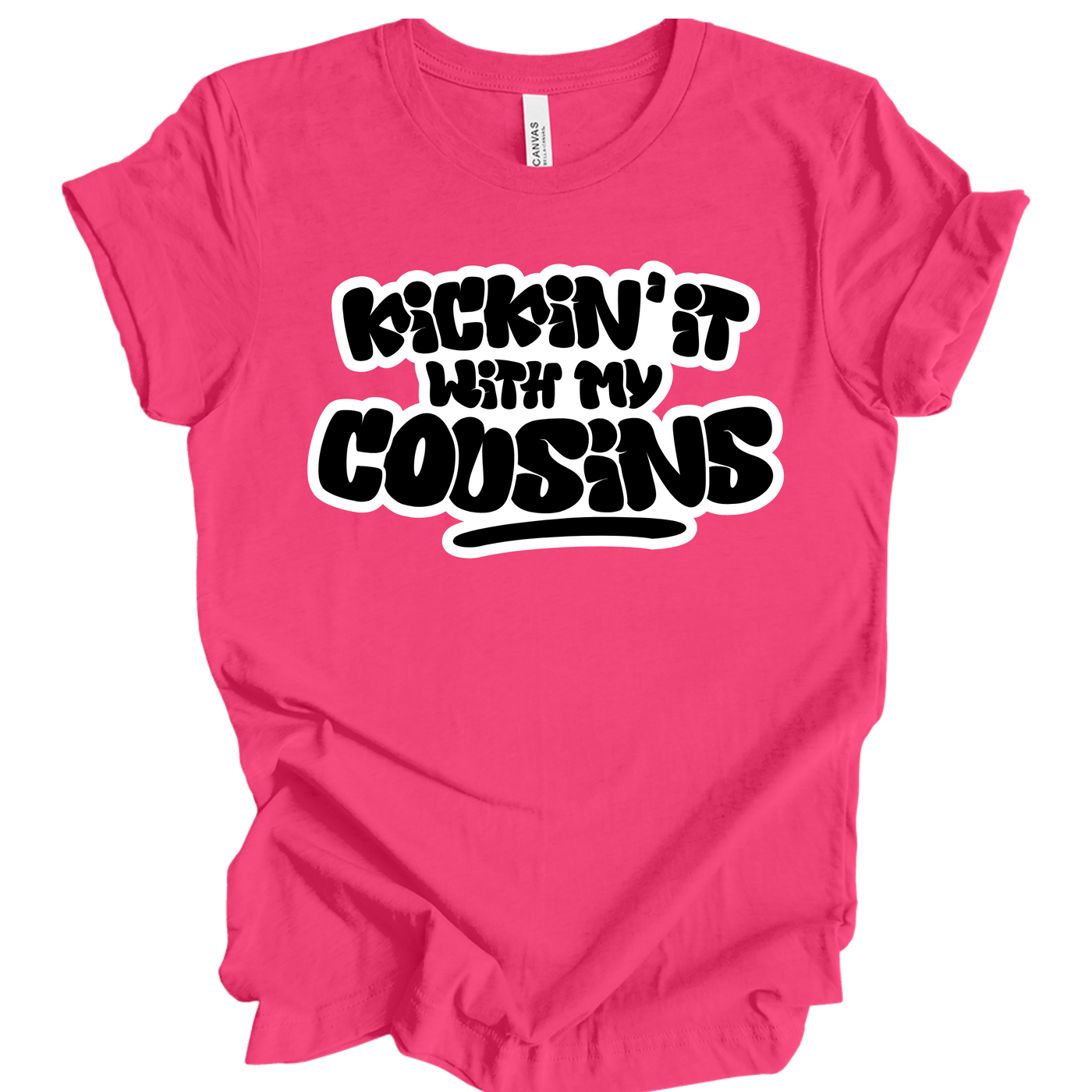 Kickin’ It With My Cousins T-Shirt (Black Print Edition)