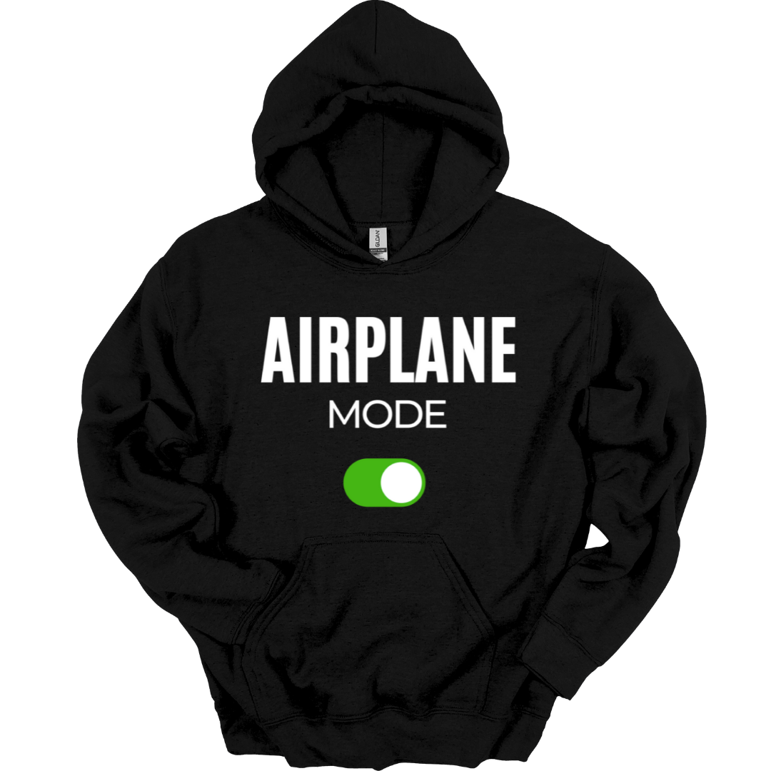 Airplane Mode Unisex Black Hoodie