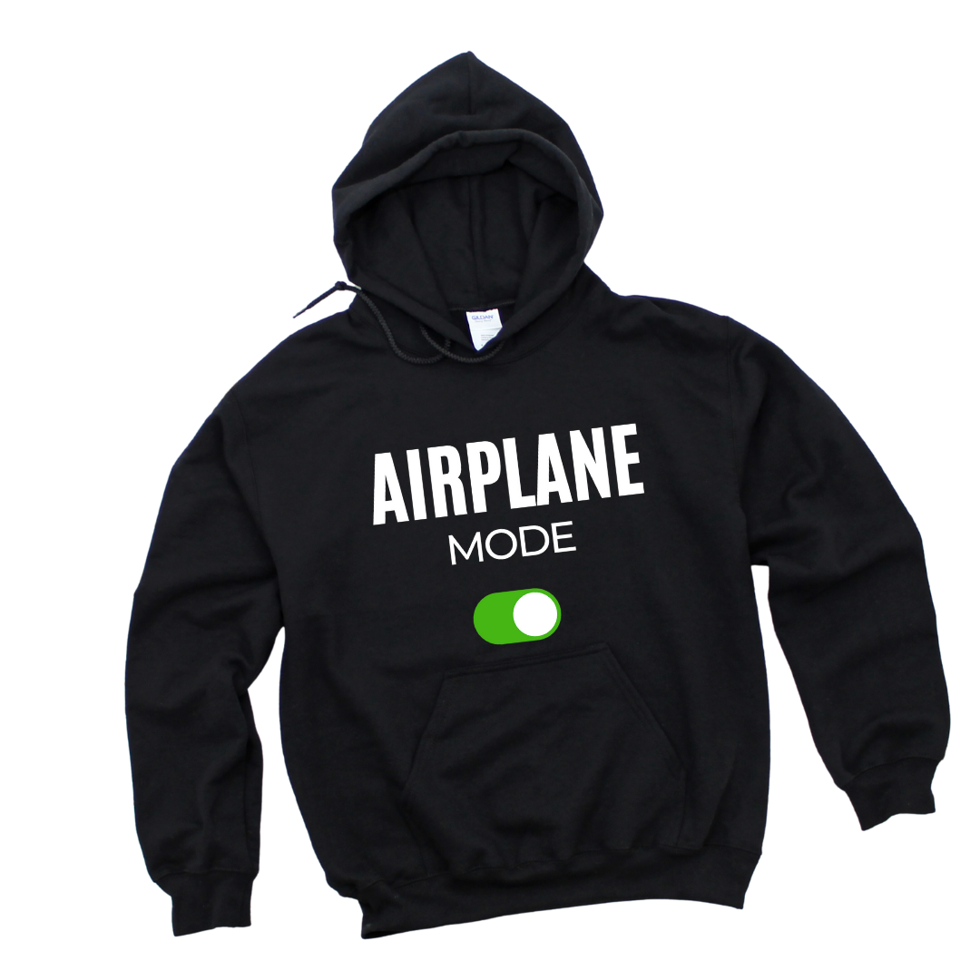 Airplane Mode Unisex Black Hoodie