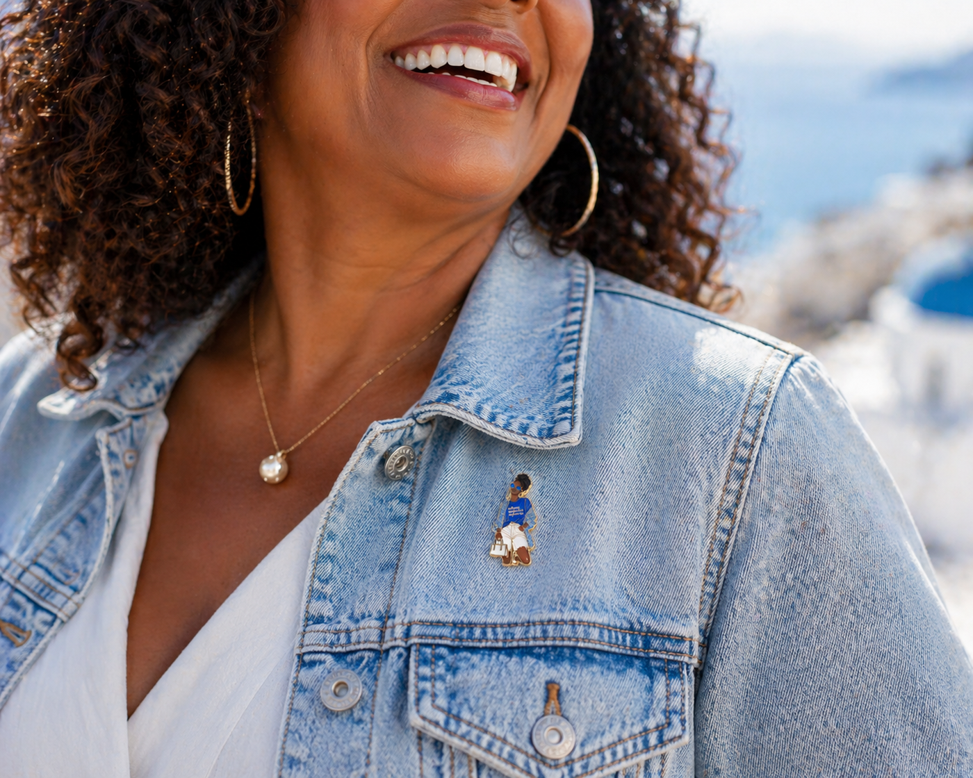 Travel Diva in Greece Pin – Travel Divas Online Store
