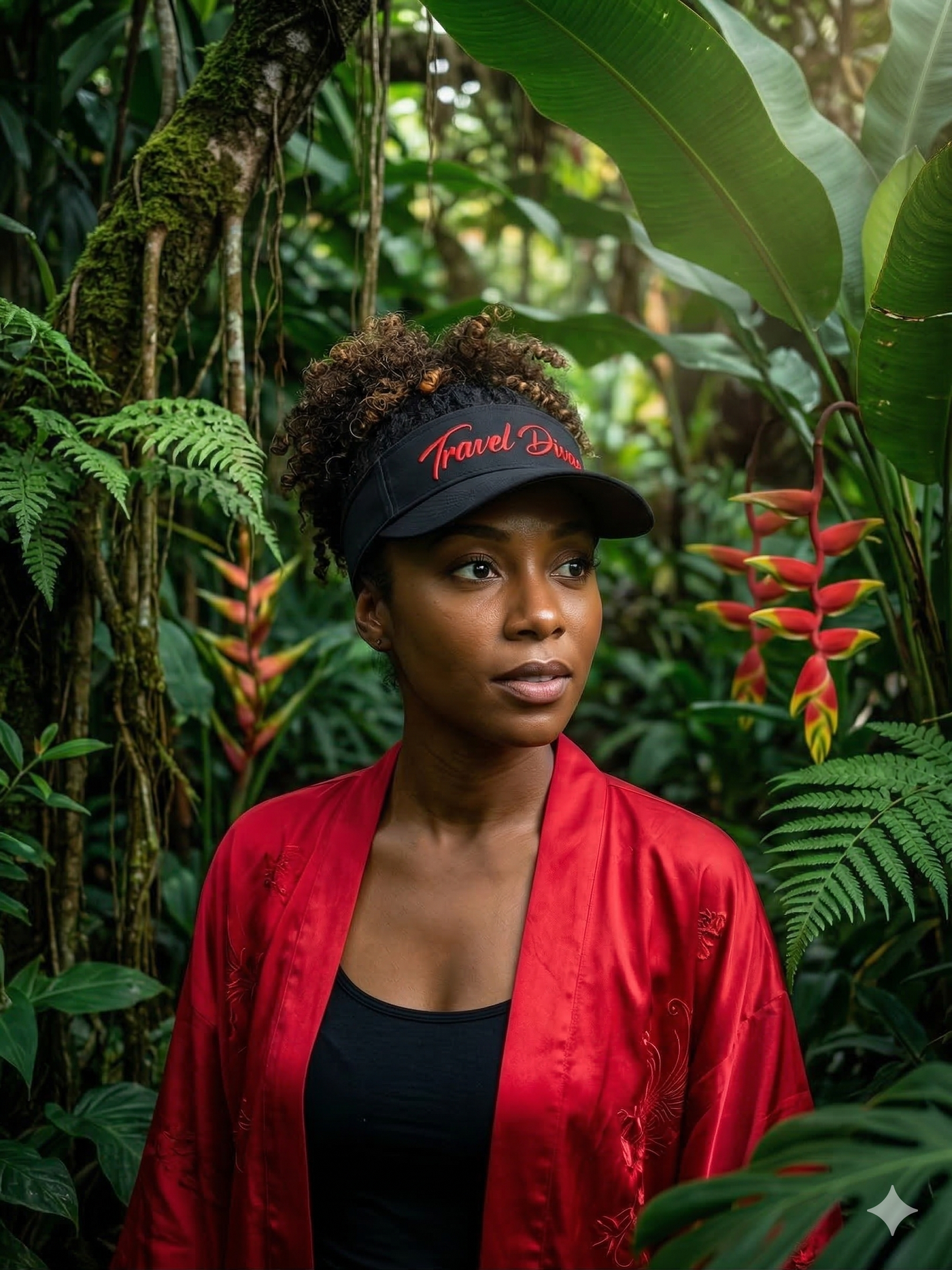 Travel Divas Visor - Bold Black with Red Script – Travel Divas Online Store
