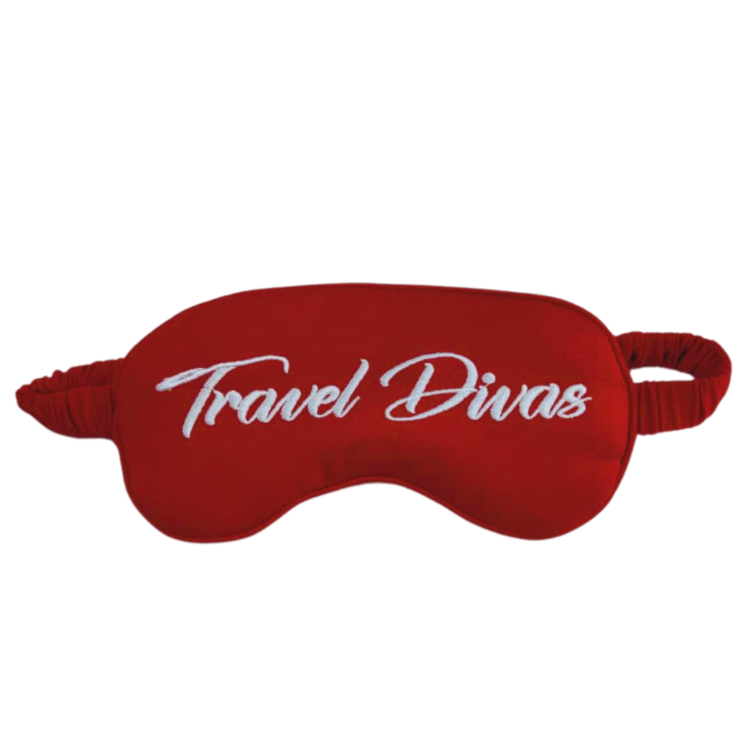 Travel Divas Bamboo Eye Mask - RED