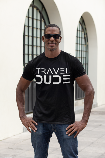 travel-dude-white-font-men's-shirt
