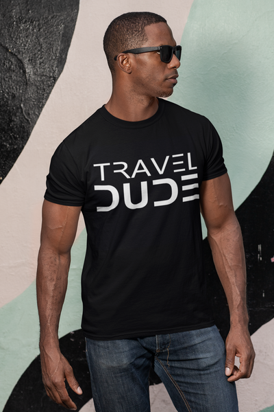 travel-dude-white-font-men's-shirt
