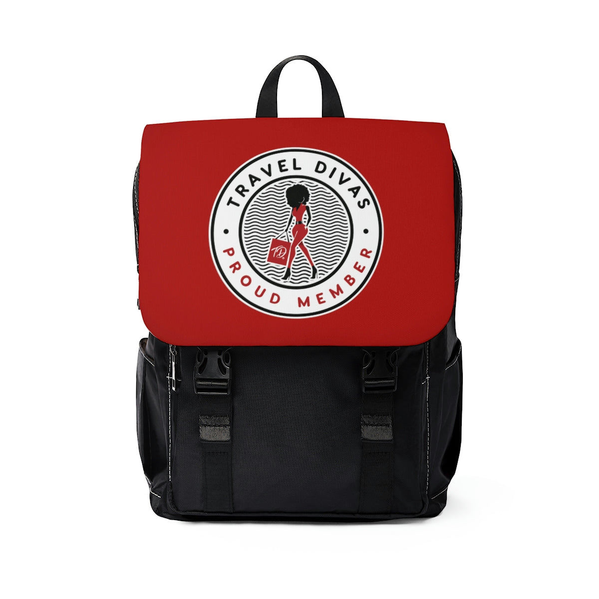 Proud Member Casual Shoulder Backpack - Red
