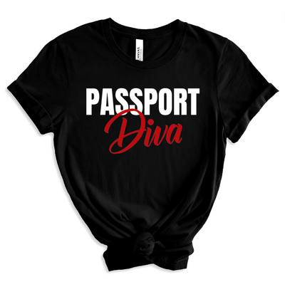 Passport Diva T-shirt - Black
